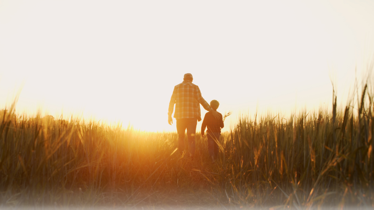 farmer and son